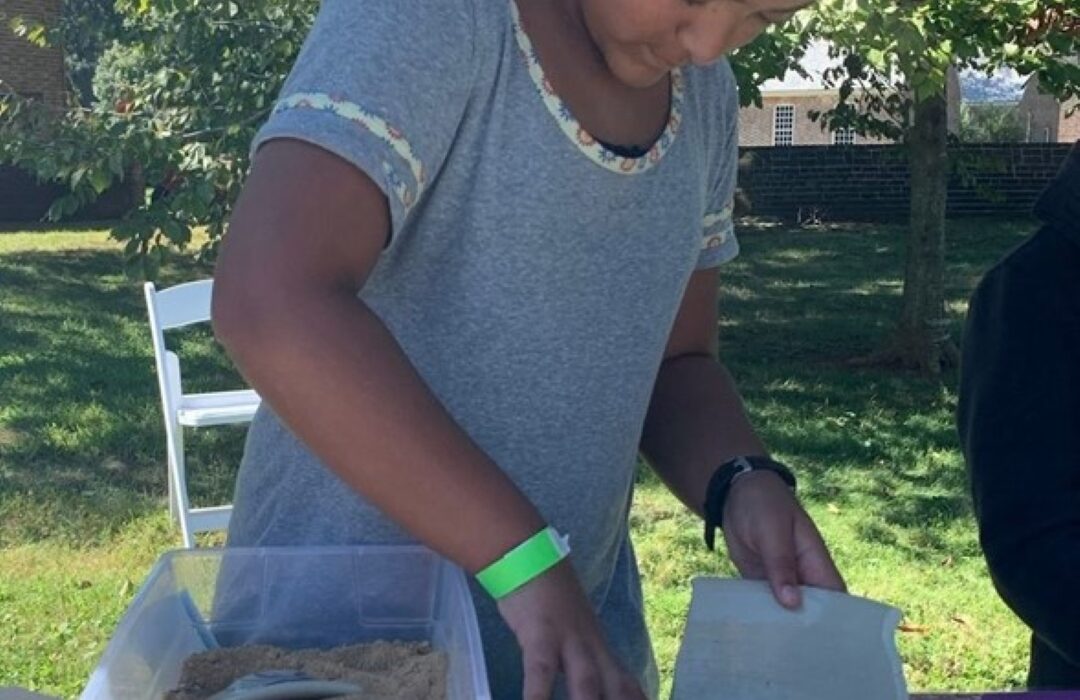 Young Girl Exploring Archaeology at Stratford Hall